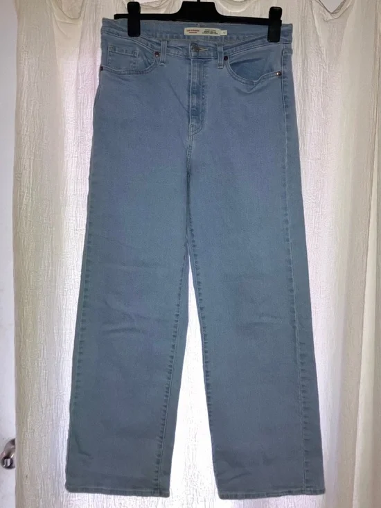 Levi's Light Blue Original Wide Leg Jeans - Picture 3 of 8